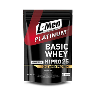 L-Men Platinum Basic Whey Protein Unflavoured 800gr/1,8lbs - 25g Whey Protein β 24 Serving β 6,5g BCAA