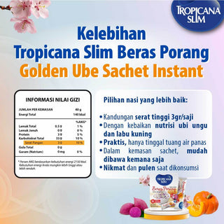 Tropicana Slim Beras Porang Instant Golden Ube Supermix 7 sch – Konjac Rice Shirataki