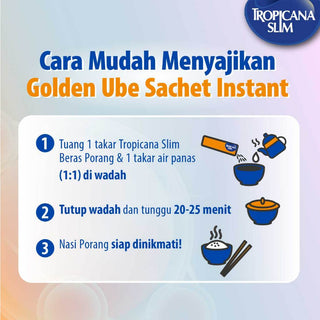 Twin Pack - Tropicana Slim Beras Porang Instant Golden Ube Supermix 7 sch – Konjac Rice Shirataki
