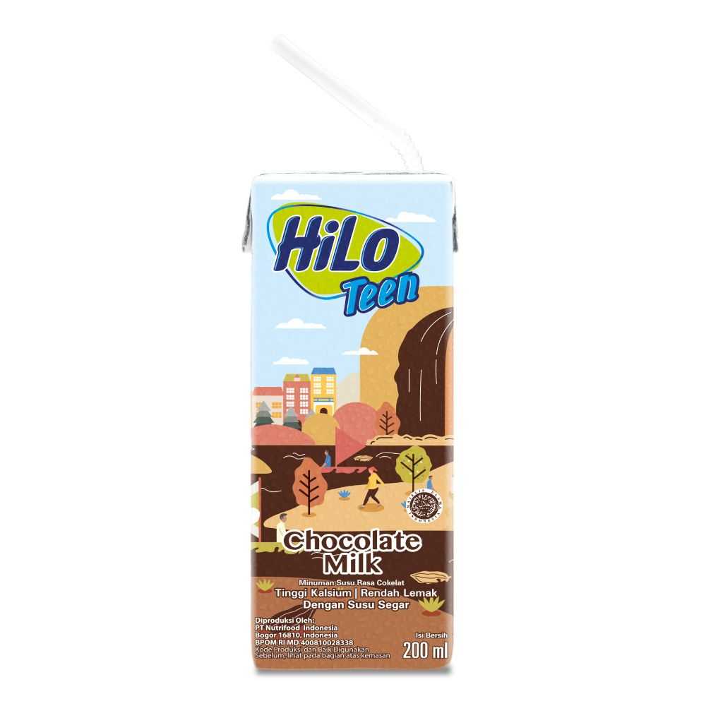 HiLo Teen RTD Coklat 200ml x 24 pcs Nutrimart
