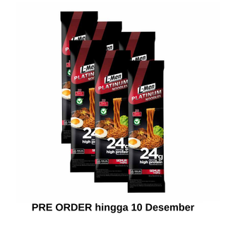 [Pre Order 10 Desember] Six Pack - L-Men Platinum Noodle Tinggi Protein 24g / saji - Mie Panggang Lebih Rendah Kalori & Garam