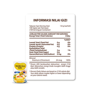 Tropicana Slim DIABTX (100 sch)