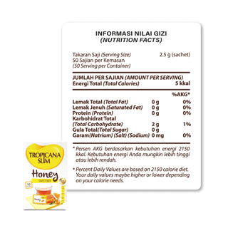 Tropicana Slim Sweetener Honey 50 sachet