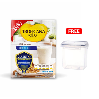 Bundle Khusus - Tropicana Slim Diabtx Milk Vanilla Malt 900g Free Container 1200 mL