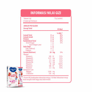 Tropicana Slim Collagen Drink Strawberry 6 Sachet