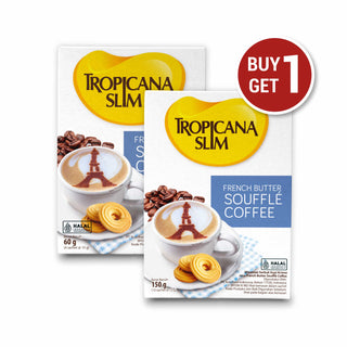 Buy 1 Get 1 Free - Tropicana Slim French Butter Souffle Coffee 10 Sch - Kopi Susu ala Perancis Nikmat Tanpa Gula Pasir