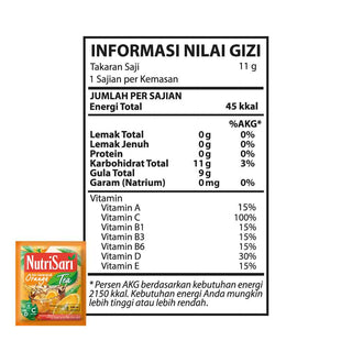 NutriSari Orange Tea 40 Sachet – Teh Krampul Alami Tinggi Vitamin C Vitamin D