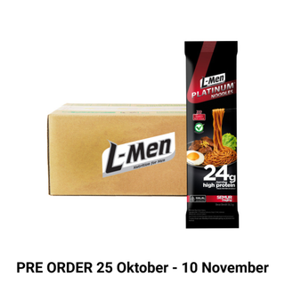 [PRE ORDER] PR MAX 18 PACKAGE - L-Men Platinum Noodle Semur Daging (18 Pcs) - Mie Instant Panggang tidak Digoreng