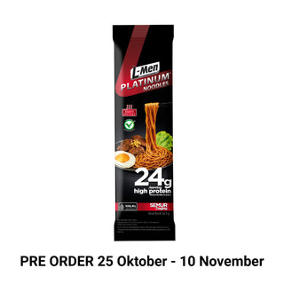 [PRE ORDER] L-Men Platinum Noodle Semur Daging dengan 24g protein / saji - Mie Instant Panggang tidak Digoreng