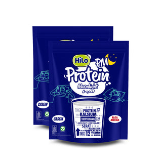 Twin Pack - HiLo Protein PM Moonlight Original (2 Pcs) - Susu Casein Recovery dengan Tryptophan Dan Magnesium