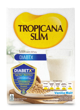 GIFT - Tropicana Slim Diabtx Milk Vanilla Malt 150 g - Susu untuk kontrol kadar gula darah diabetesi