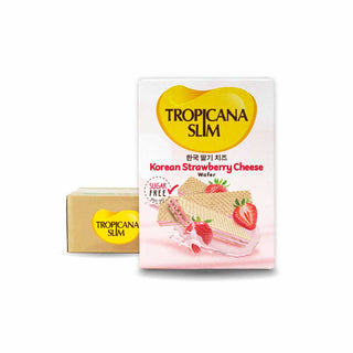 Tropicana Slim Wafer Korean Strawberry Cheese 5 Sch (12 Pcs) - Wafer Bebas Gula, 90 Kalori untuk Diet Snack Diet