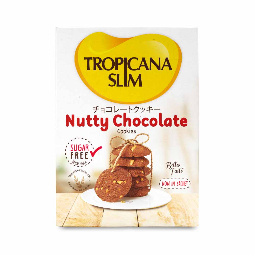 Rekomendasi Snack Sehat yang Bisa Kamu Beli di Supermarket Tropicana Slim Nutty Chocolate Cookies 200gr – Nutrimart