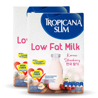 Tropicana Slim Low Fat Milk Korean Strawberry 500g x 2 pcs