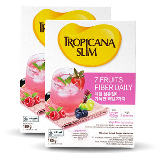 Tropicana Slim 7 Fruits Fiber Daily 12 Sachet x 2 pcs - Minuman Serat dengan Kolagen