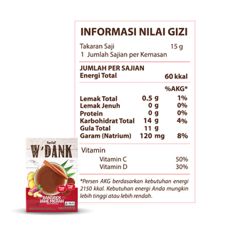 Twin Pack - W’Dank Bandrek 4 Sachet - Minuman Bubuk Rempah Asli Indonesia