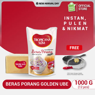 Tropicana Slim Beras Porang Golden Ube 1000g (12kg) + Cast iron Skillet