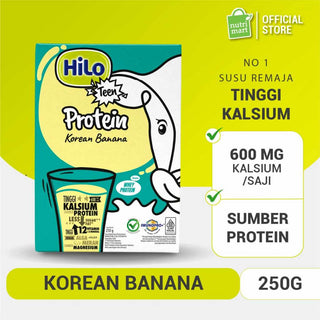 Hilo Teen Korean Banana 250 gram - Susu Tinggi Kalsium Rendah Lemak