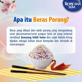 Tropicana Slim Beras Porang Instant Golden Ube Supermix 7 sch – Konjac Rice Shirataki