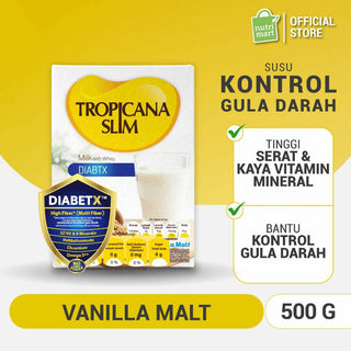 GIFT - Tropicana Slim Diabtx Milk Vanilla Malt 150 g - Susu untuk kontrol kadar gula darah diabetesi