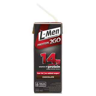 GIFT - 2 Pcs - L-Men Hi Protein 2 Go Chocolate 200 ml RTD Ready to Drink