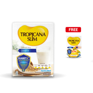 Susu Tropicana Slim DIABTX Vanilla Malt 900 g DIABETX TM - Bantu kontrol gula darah diabetesi