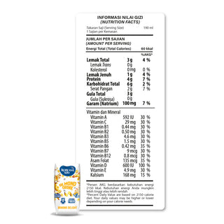 Tropicana Slim RTD Almond Drink Banana Delight 190 ml x 24 pcs