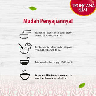 Twin Pack - Tropicana Slim Beras Porang Instan Nasi Goreng  7 sch (2 Pcs) - Konjac Rice