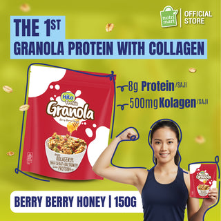 Twin Pack - HiLo Protein Granola Bites dengan Kolagen 150g rasa Berry Berry Honey (2 Pcs)