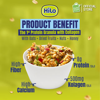 Twin Pack - HiLo Protein Granola Bites dengan Kolagen 150g rasa Berry Berry Honey (2 Pcs)
