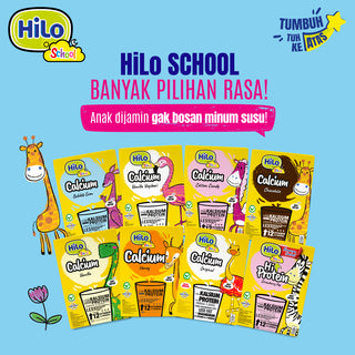 HiLo School Original 12 sch (25g) - Susu Anak Tinggi Kalsium Protein Lebih Rendah Gula