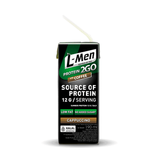 L-Men Hi Protein 2 Go Cappuccino 190ml - 24 PCS