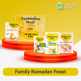 Parsel Ramadan - Ramadan Feast for Family - Tropicana Slim Stevia, Avocado Coffee, Hokkaido Cheese Cookies, Korean Strawberry Wafer