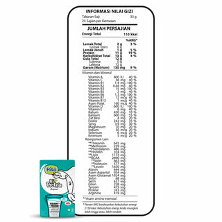 HiLo Teen Hi PROTEIN Original 24 sachet - No 1 Susu Remaja Tumbuh Tinggi Kalsium Protein Tanpa Penambahan Gula