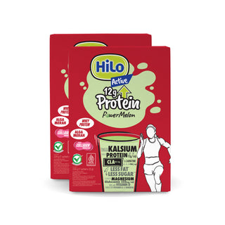 Twin Pack - HiLo Active Power Melon 7 Sch - Susu Dewasa Tinggi Protein dengan CLA L-Carnitine Untuk Strong & Lean