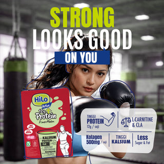Twin Pack - HiLo Active Power Melon 7 Sch - Susu Dewasa Tinggi Protein dengan CLA L-Carnitine Untuk Strong & Lean