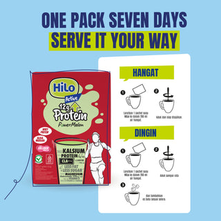 Twin Pack - HiLo Active Power Melon 7 Sch - Susu Dewasa Tinggi Protein dengan CLA L-Carnitine Untuk Strong & Lean