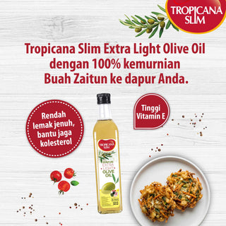 Tropicana Slim Extra Light Olive Oil 500 ml - Minyak Goreng Extra Light Olive Oil  Lebih Sehat &amp; Rendah Lemak Jenuh, Baik untuk Jantung