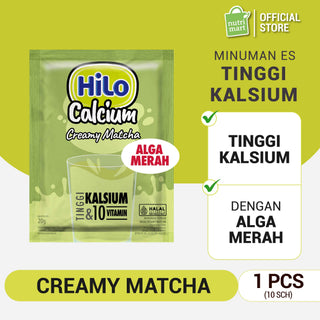 HiLo Creamy Matcha Hi Calcium 10 Sachet - Minuman Rasa Matcha Tinggi Kalsium