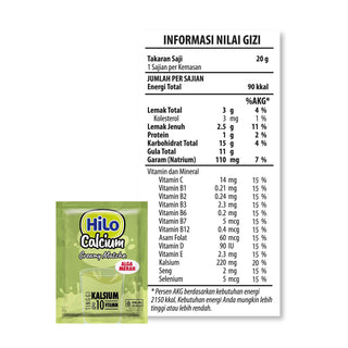 HiLo Creamy Matcha Hi Calcium 10 Sachet - Minuman Rasa Matcha Tinggi Kalsium