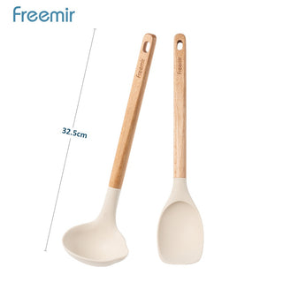 Gift 2026 - Freemir Silicone Spatula &amp; Spoon Set Warna Cream