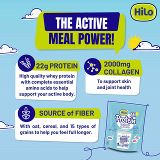 HiLo Protein AM Daybreak Vanilla Cereal 8 sch - Susu Protein Sereal Pengganti Sarapan