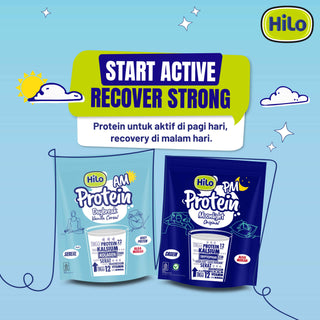 HiLo Protein AM Daybreak Vanilla Cereal 8 sch - Susu Protein Sereal Pengganti Sarapan
