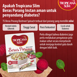 Twin Pack - Tropicana Slim Beras Porang Instan Beetroot Spinach 7 sch (2 Pcs) - Konjac Rice