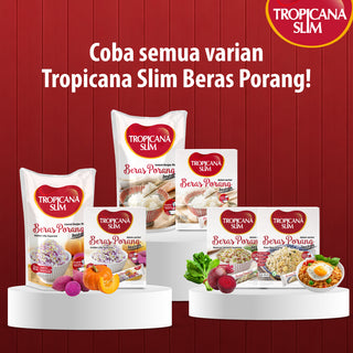 Twin Pack - Tropicana Slim Beras Porang Instan Beetroot Spinach 7 sch (2 Pcs) - Konjac Rice