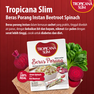 Twin Pack - Tropicana Slim Beras Porang Instan Beetroot Spinach 7 sch (2 Pcs) - Konjac Rice