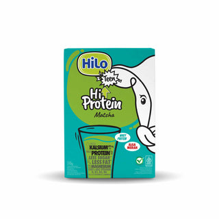 HiLo Teen Hi PROTEIN Matcha - Susu Tinggi Protein & Tinggi Kalsium untuk Remaja