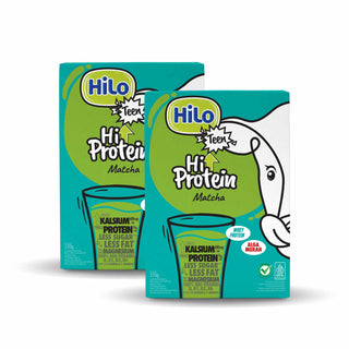 HiLo Teen Hi PROTEIN Matcha - Susu Tinggi Protein & Tinggi Kalsium untuk Remaja
