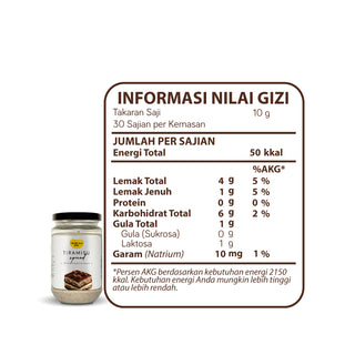 Tropicana Slim Tiramisu Spread 300 g - Selai Tiramisu Nikmat Tanpa Gula Pasir