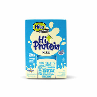 HiLo Platinum + HMB Vanilla 8 Sachet - Susu Tinggi Protein Jaga Massa Otot Usia Dewasa -12 DUS
